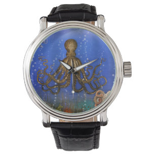 Färgrika octopuss lya - armbandsur