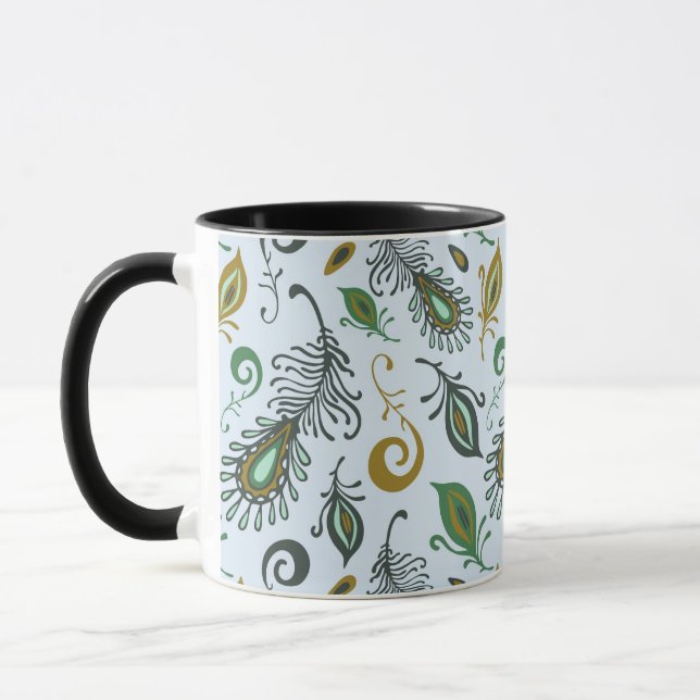 Färgrika olika fjädrar mugg (Vänster)