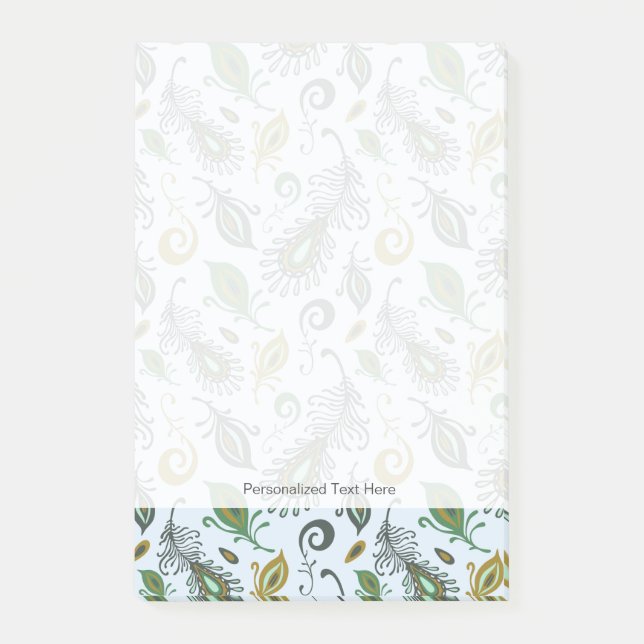 Färgrika olika fjädrar post-it block (Framsida)