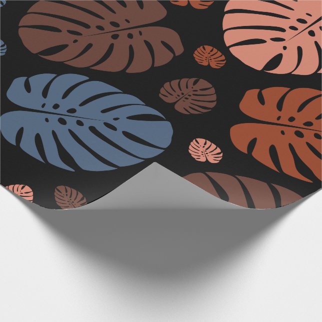 Färgrika palmkvistar presentpapper (Hörn)