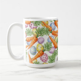 FÄRGRIKA PÅSKEÄGG OCH ORANGE MORÖTTER KAFFEMUGG