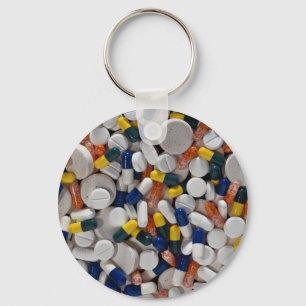 Färgrika Pills Nyckelring