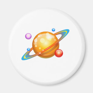 Färgrika planet magnet