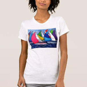 Färgrika Regattakvinna T-tröja T Shirt