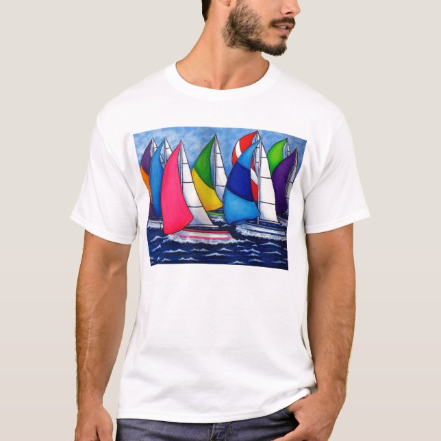 Färgrika Regattamanar T-tröja Tröja (Framsida)
