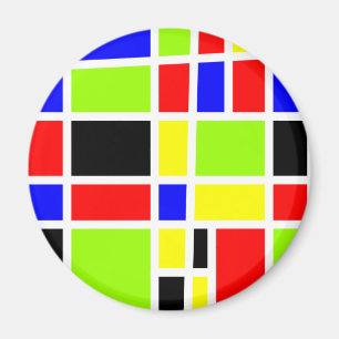 Färgrika rektanglar magnet