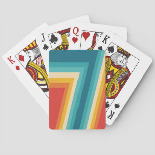Färgrika Retro randar - 70-tal80-taldesign Casinokort