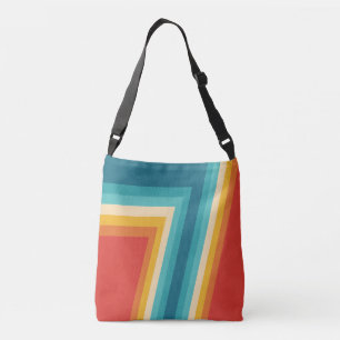 Färgrika Retro randar - 70-tal, 80-taldesign Axelväska