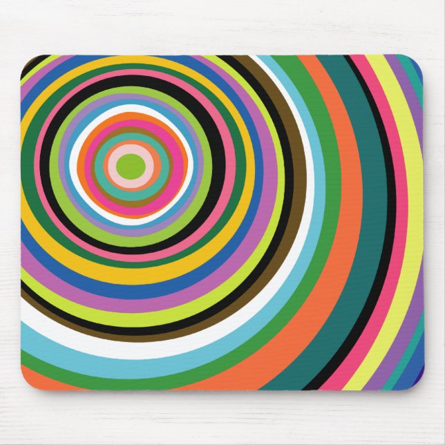 Färgrika ringar Mousepad Musmatta (Framsidan)