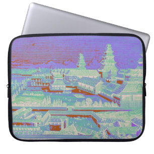 Färgrika roliga 1800s för Edo slottTokyo Japan Laptop Sleeve