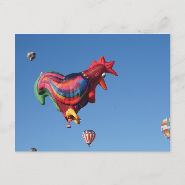 Färgrika Roostesr Vykort (Framsida)