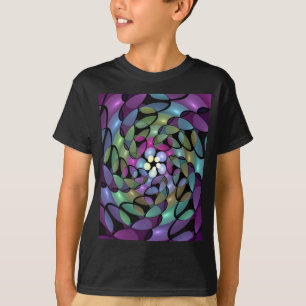 Färgrika rörelser Abstrakt slående fraktal konst T Shirt