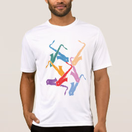 Färgrika saxofoner t shirt