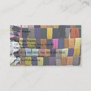 Färgrika scarves på visning visitkort