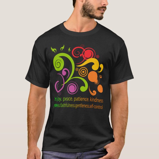 Färgrika Shapar, frukt av anden T-shirt (Framsida)