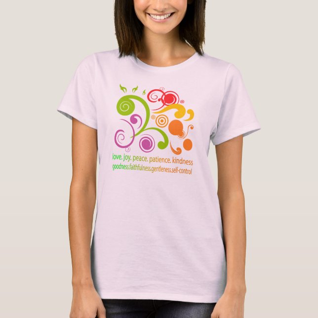 Färgrika Shapar, frukt av anden Tee Shirt (Framsida)