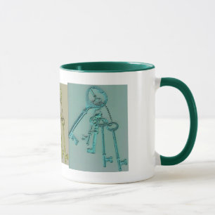 Färgrika skelettnycklar mugg