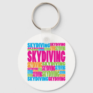 Färgrika Skydiving Nyckelring