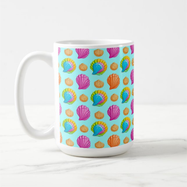 Färgrika snigelskal  kaffemugg (Vänster)