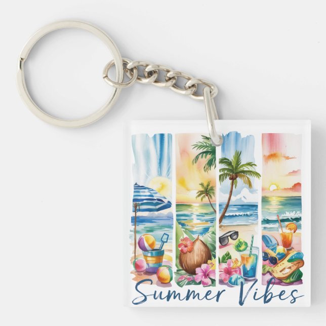 FÄRGRIKA SOMMAR STRAND TEMATISKA PENSELDRAG (Framsidan)