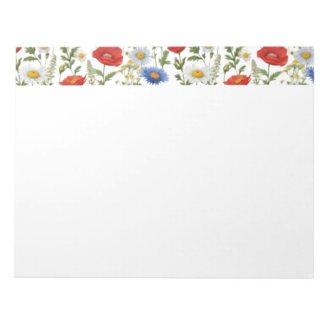 Färgrika sommarvildblommor anteckningsblock (Framsida)