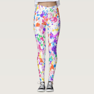 Färgrika stänk för regnbågeSplatterkonst Leggings