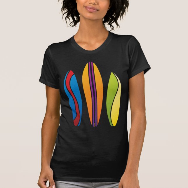 Färgrika surfingbrädor tee (Framsida)