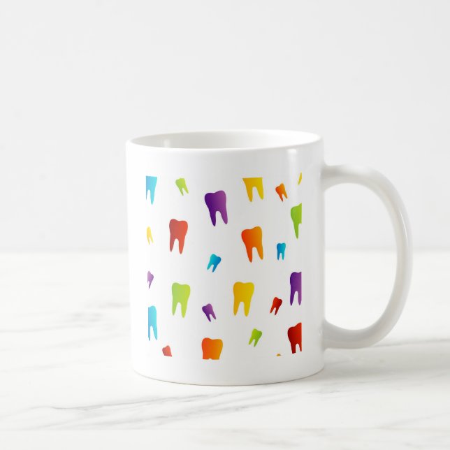 Färgrika tänder kaffemugg (Höger)
