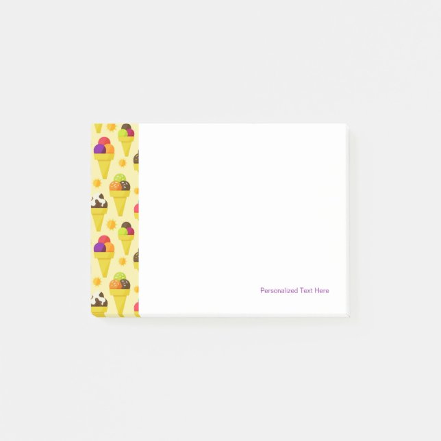 Färgrika tecknadglasskottar post-it block (Framsida)