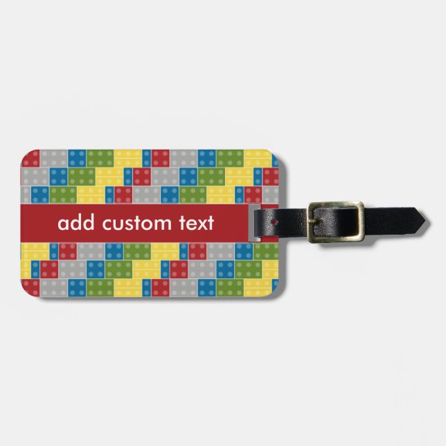 Färgrika tegelstenar för popkonstmönster för bagagebricka (Horisontell Framsida)