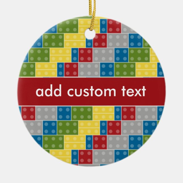 Färgrika tegelstenar för popkonstmönster för julgransprydnad keramik (Framsidan)