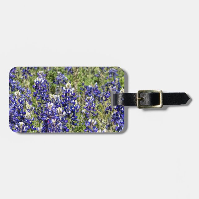 Färgrika Texas Bluebonnets - Lupinustexensis Bagagebricka (Horisontell Framsida)