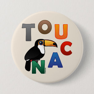 Färgrika Toucan Knapp