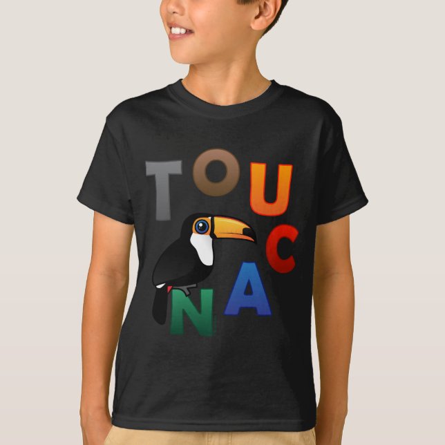 Färgrika Toucan T Shirt (Framsida)