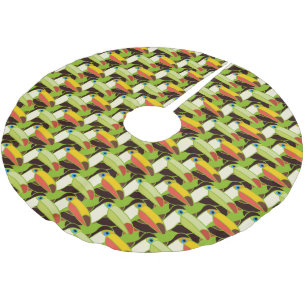 Färgrika Toucans Julgransmatta Borstad Polyester