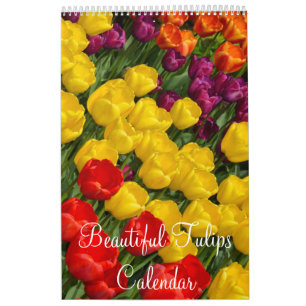 Färgrika tulpan kalender