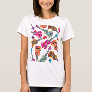 Färgrika Ukeleles T Shirt