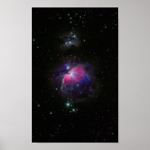 Färgrika utrymmegalaxstjärnor poster