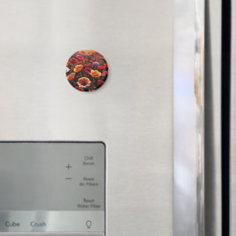Färgrika vallmor magnet
