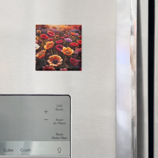 Färgrika vallmor magnet (In Situ (Fridge))