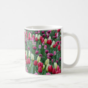 Färgrika vårtulpan kaffemugg