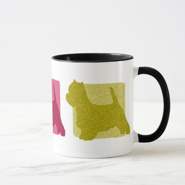 Färgrika västra höglands- vitTerrierSilhouettes Mugg (Höger)