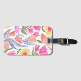 Färgrika Vattenfärg Vilda Blommor | Handmålad Bagagebricka