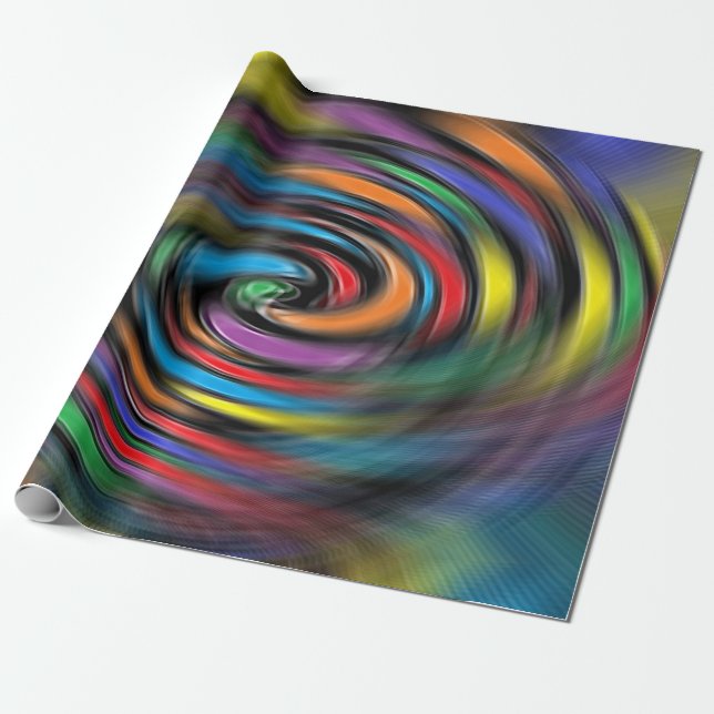 Färgrika Vibrationer Presentpapper (Utrullad)