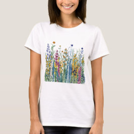 Färgrika vildblommor, botaniska, blommiga aktiva T Shirt