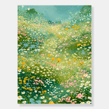 Färgrika vildblomsängar