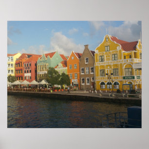 Färgrika Willemstad Curacao poster