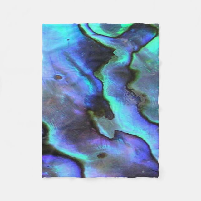 Färgrikt Abalonesnäckskal, härlig natur Fleecefilt (Framsidan)