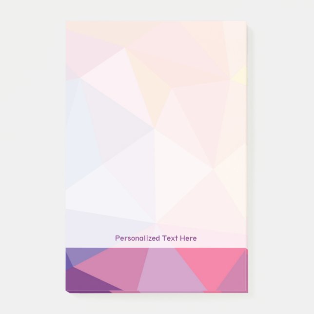 Färgrikt abstrakt triangelmönster post-it block (Framsida)