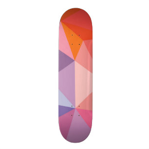 Färgrikt abstrakt triangelmönster skateboard bräda 21,5 cm